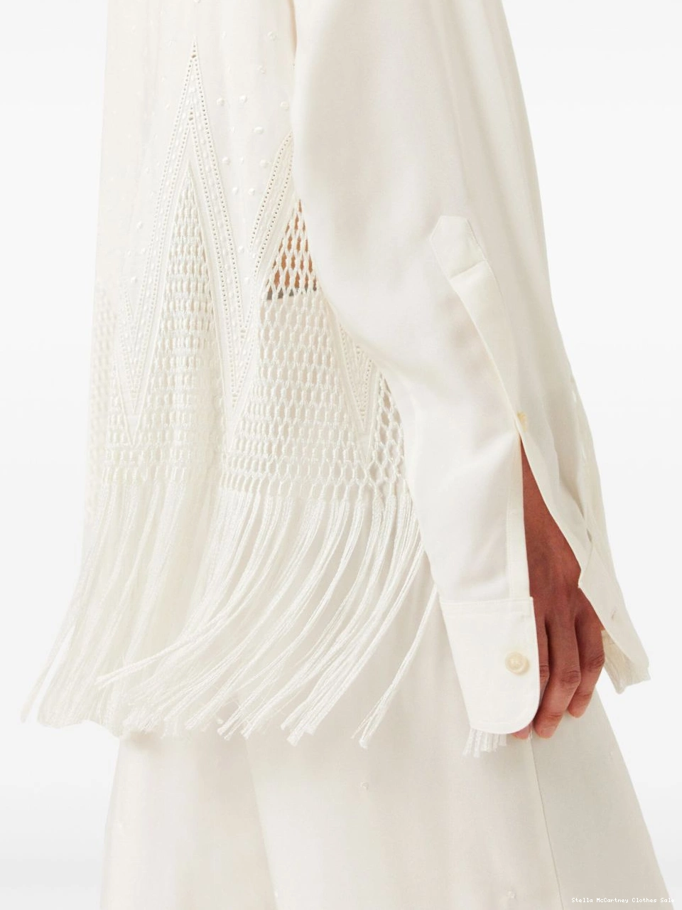 Cheap Women McCartney shirt open-knit Stella fringe 0725